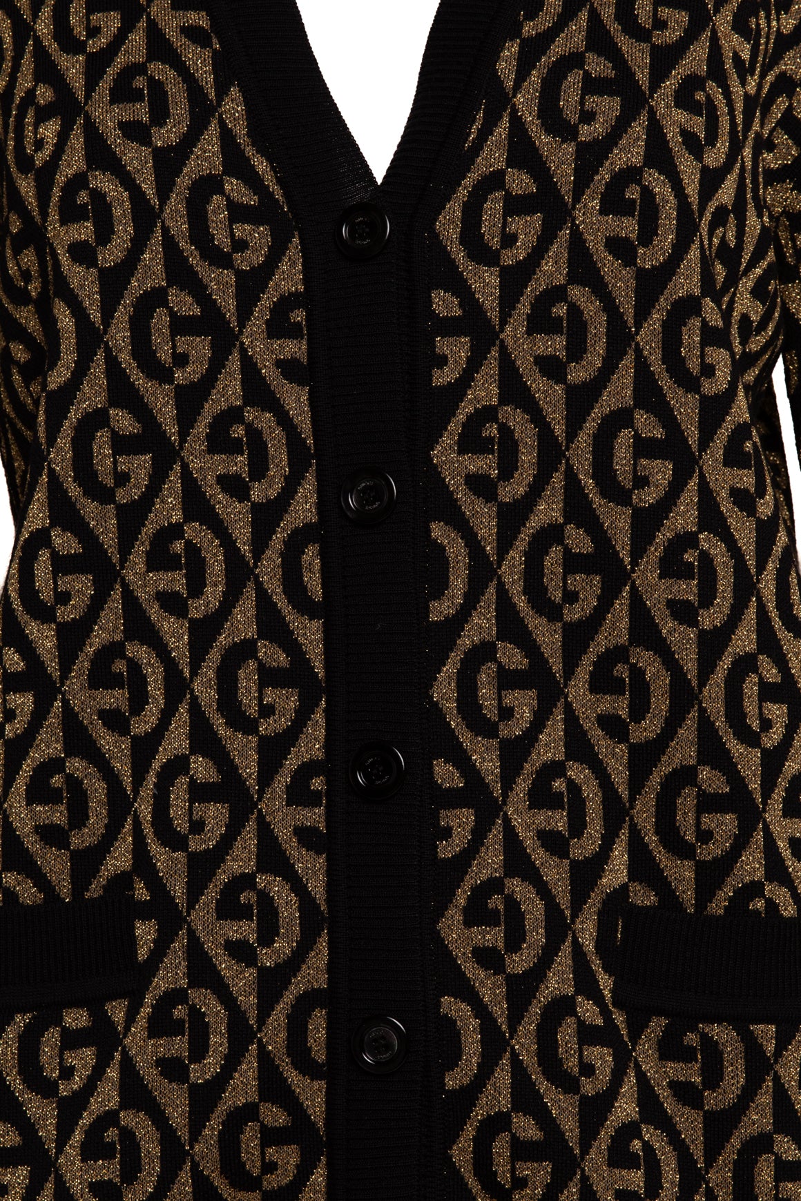 GUCCI Metallic Knit Cardigan Sweater (Sz. M)