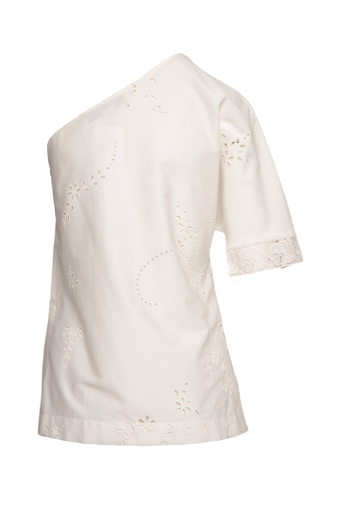 STELLA MCCARTNEY White Eyelet One Shoulder Top (Sz. 36/0)