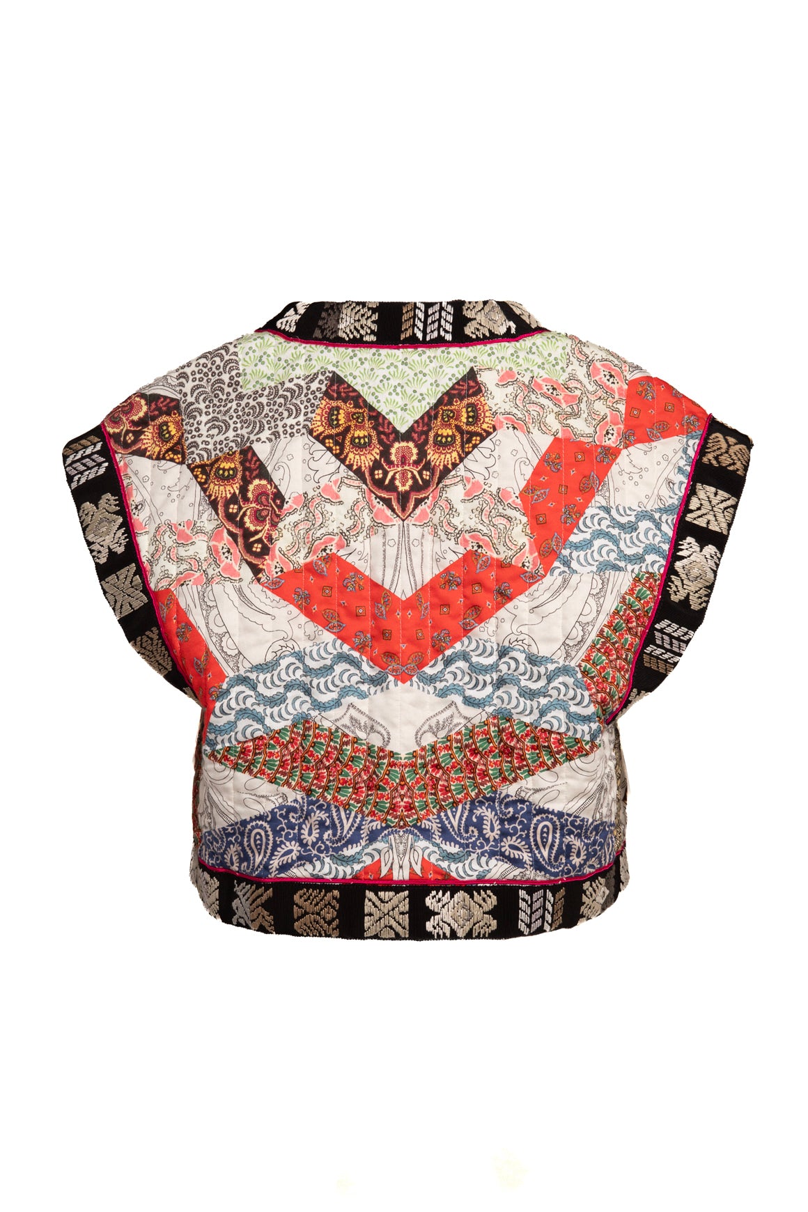 ETRO Printed Padded Patchwork Vest (Sz. 44/8)