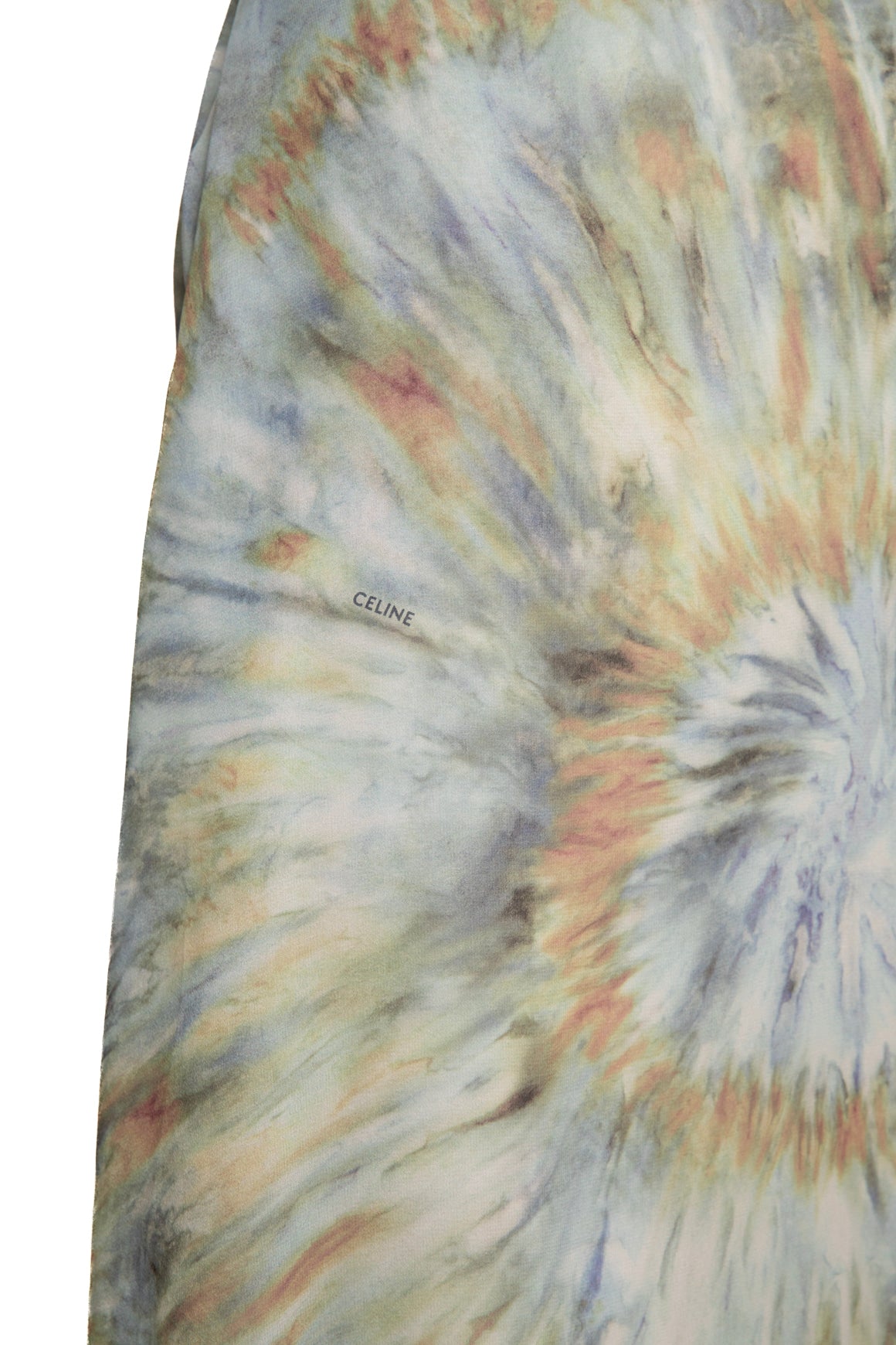 CELINE Tie Dye Silk Midi Skirt (Sz. 34/2)