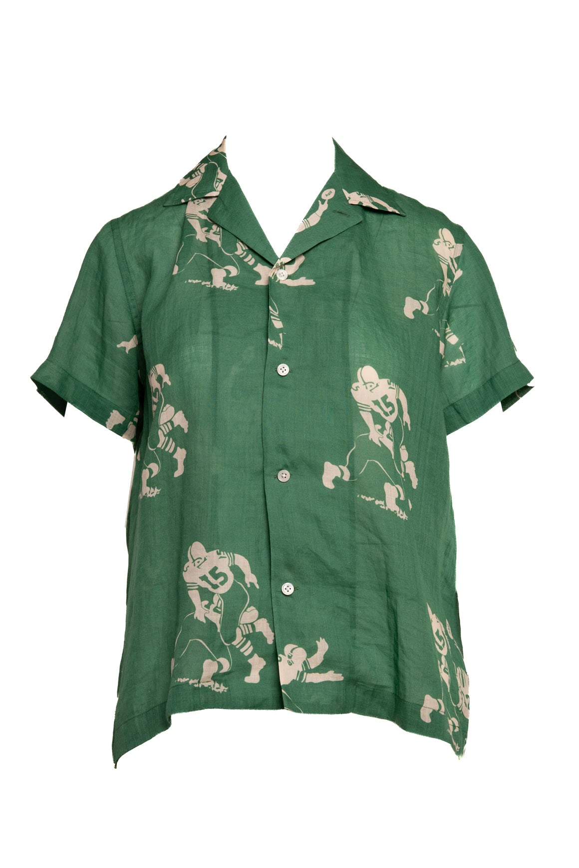 BODE Green Football Graphic Linen Set (Sz. XS)