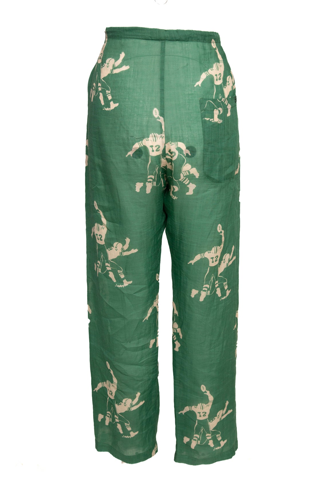 BODE Green Football Graphic Linen Set (Sz. XS)