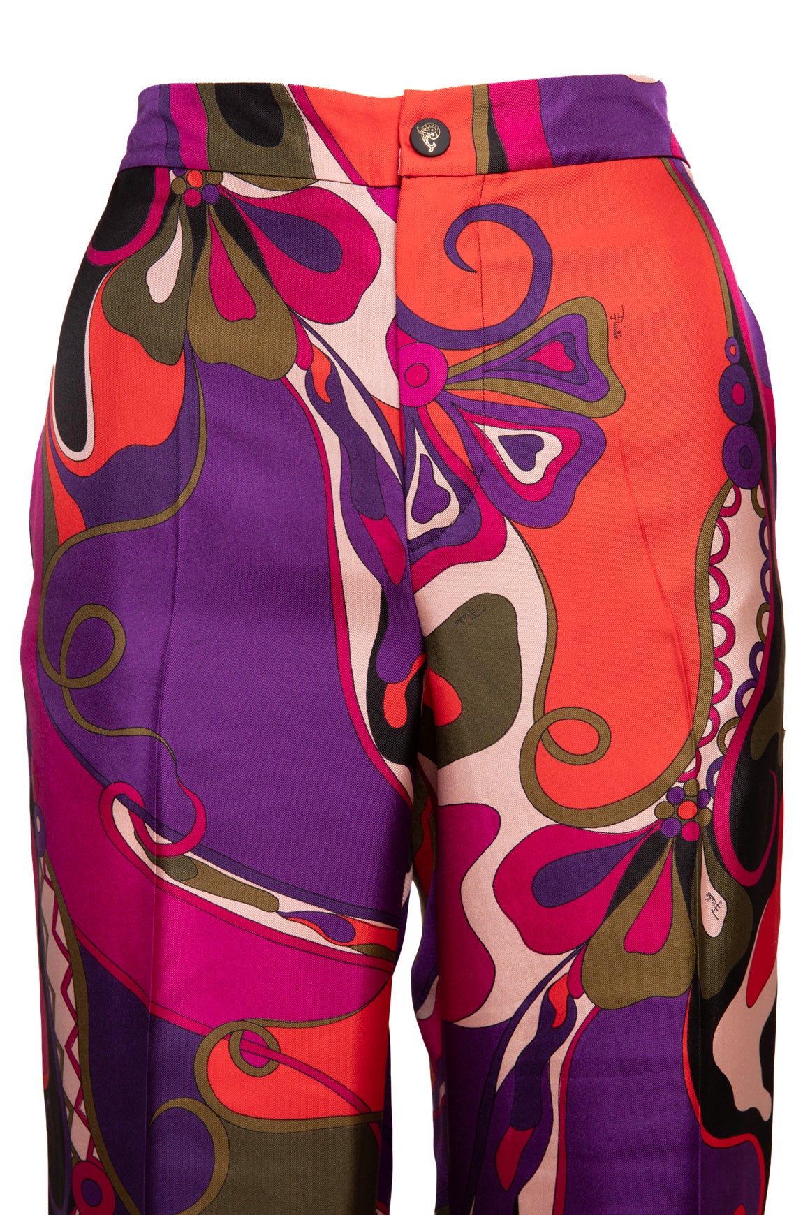 PUCCI Printed SIlk Wide Trousers (Sz. S)