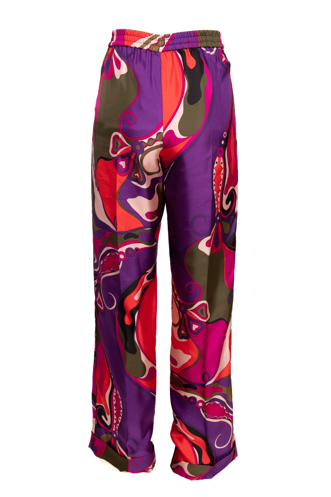 PUCCI Printed SIlk Wide Trousers (Sz. S)