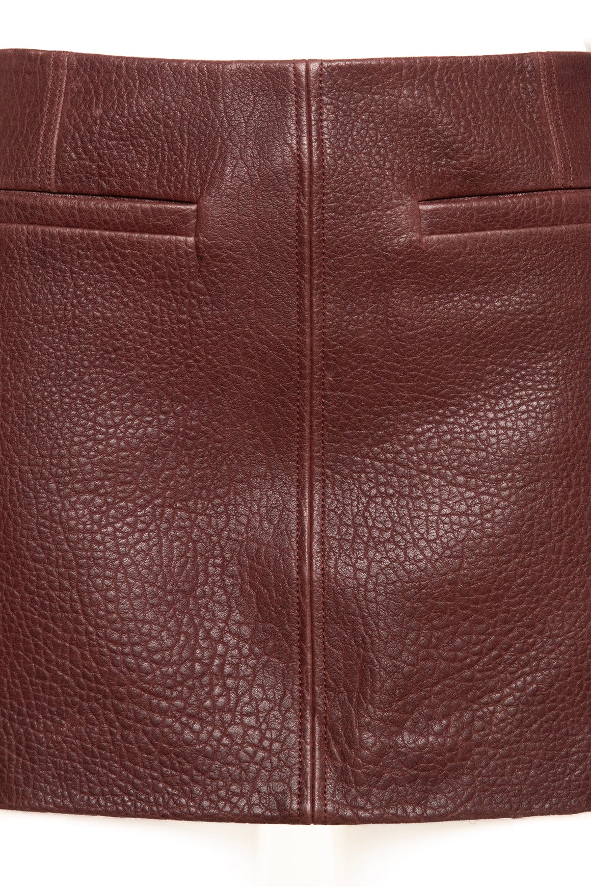 ALC Maroon Leather Mini Skirt (Sz. 2)