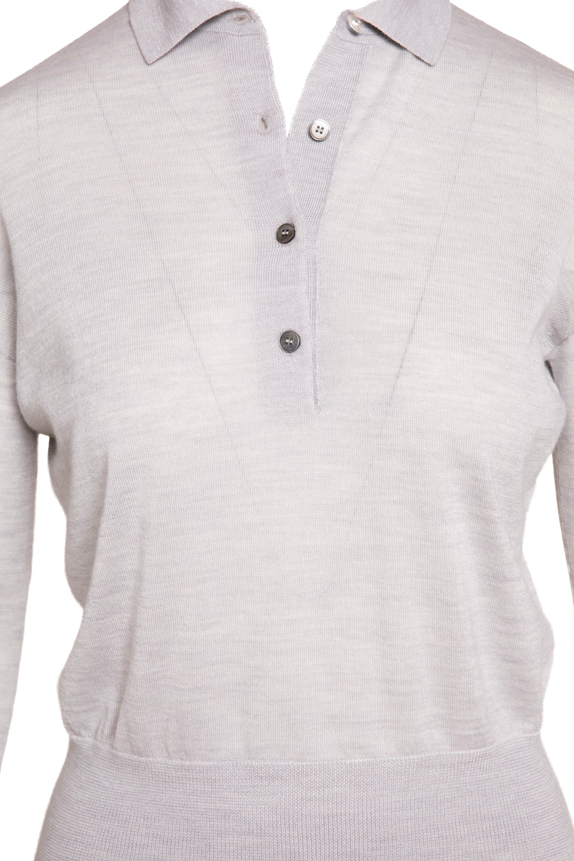 BARENA Light Grey Polo Knit Sweater (Sz. S)