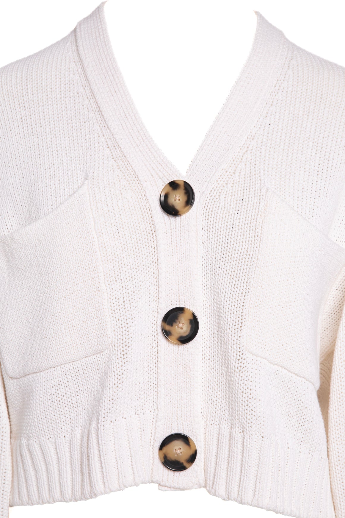 PROENZA SCHOULER Cream Knit Crop Cardigan Sweater (Sz. S)