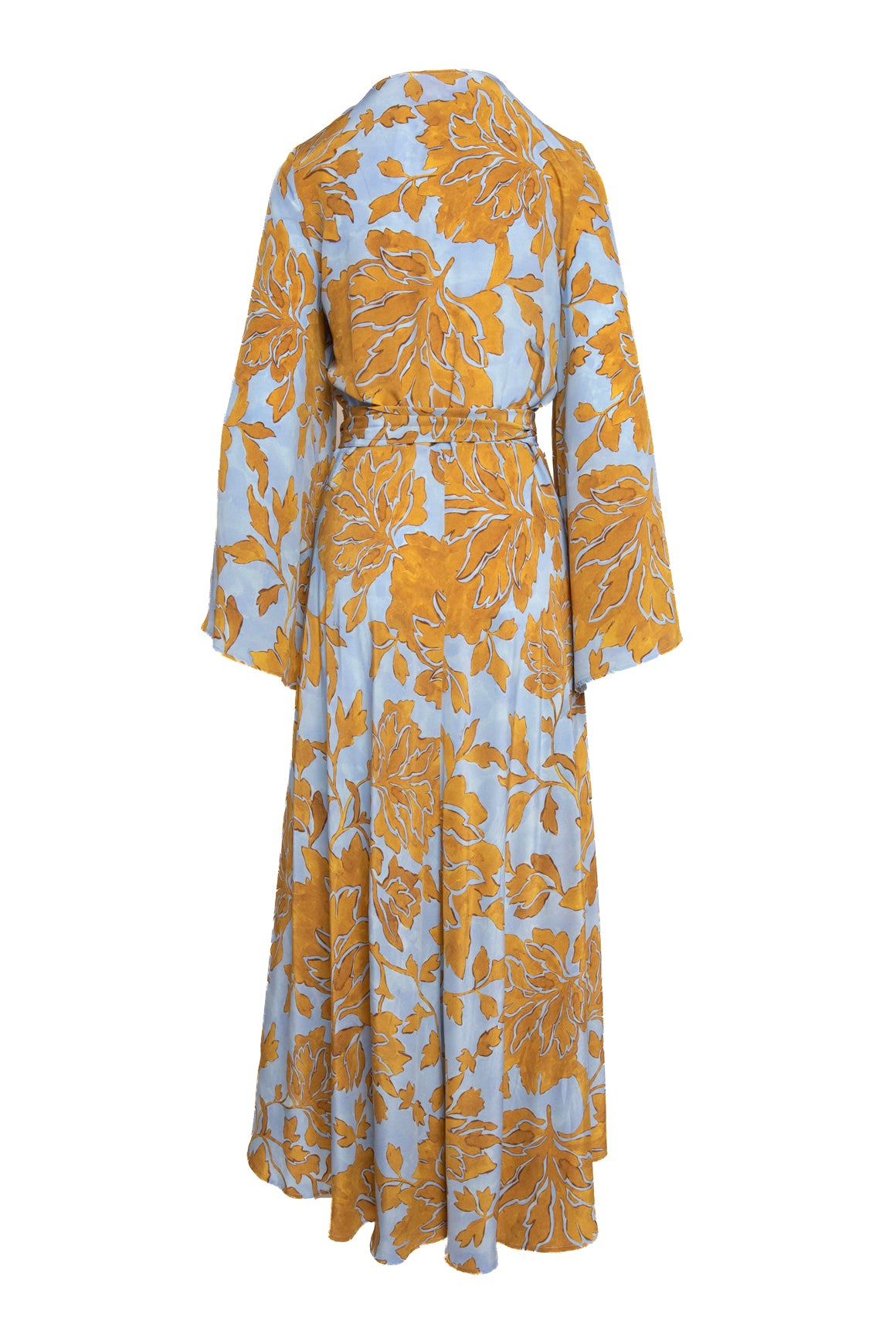 LA DOUBLE J Printed Silk Wrap Maxi Dress (Sz. L)