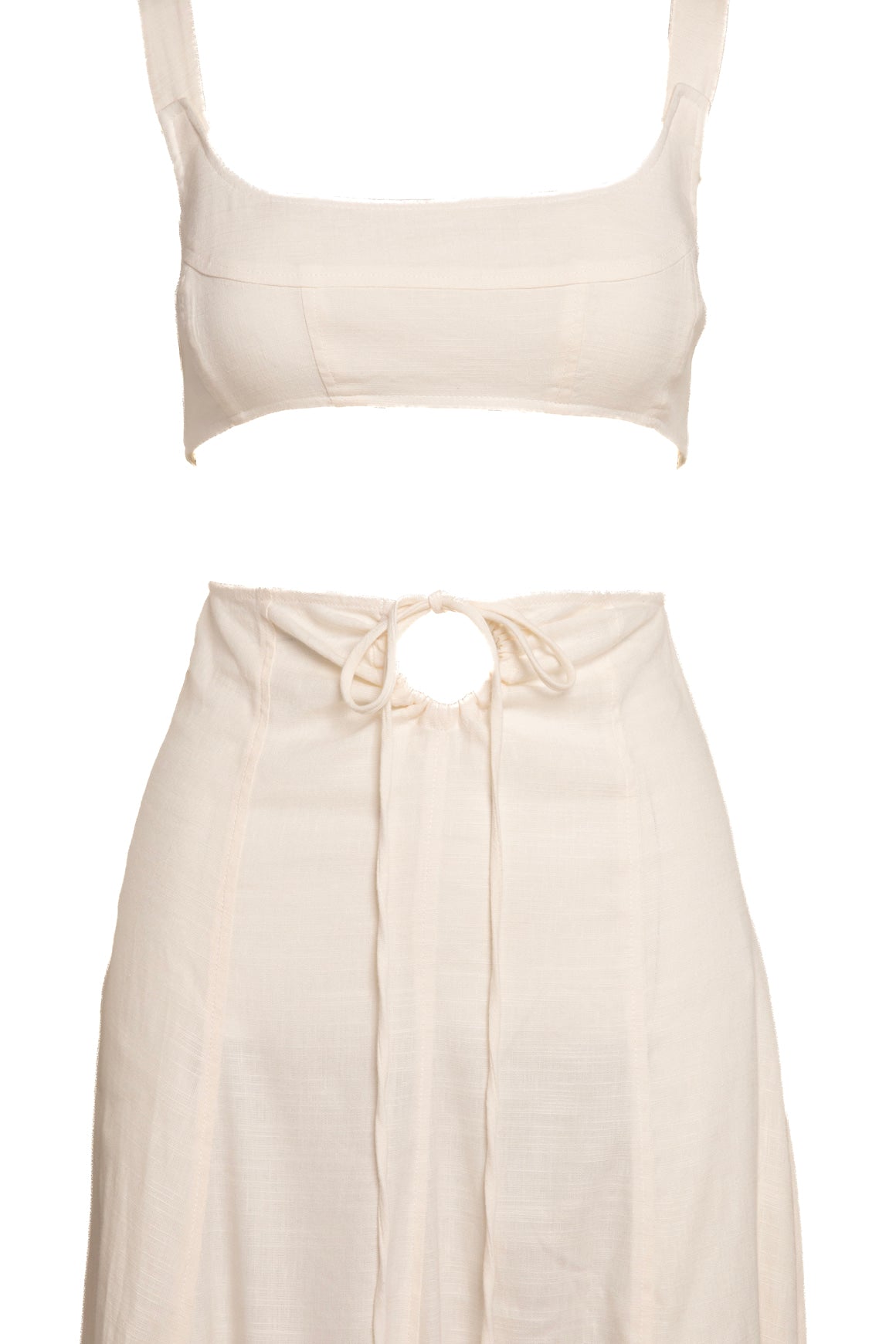 CULT GAIA Cream Linen Cut Out Maxi Dress (Sz. XS)