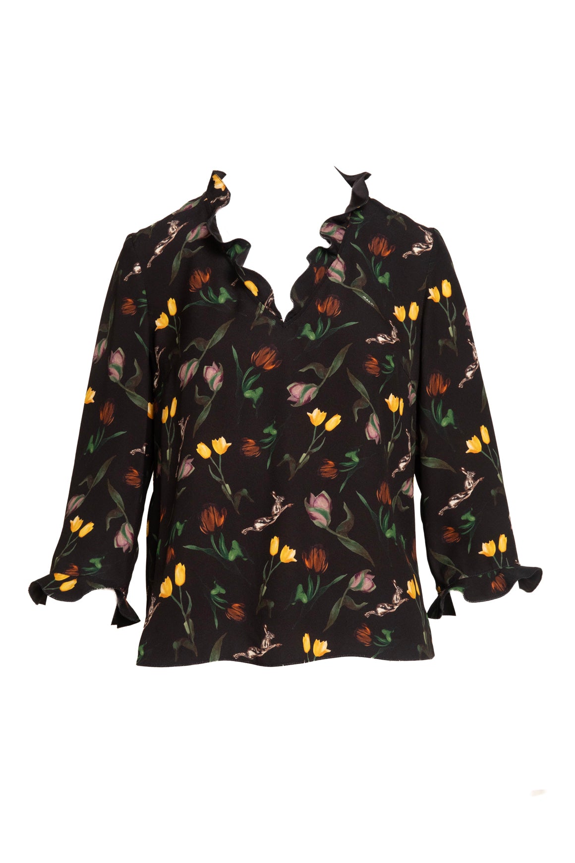 MARNI Tulip Printed Mid Slv Blouse (Sz. 38/2)