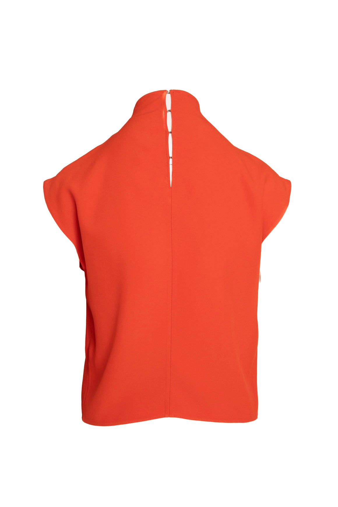 GAUCHERE Orange High Neck Top & Midi Skirt Set