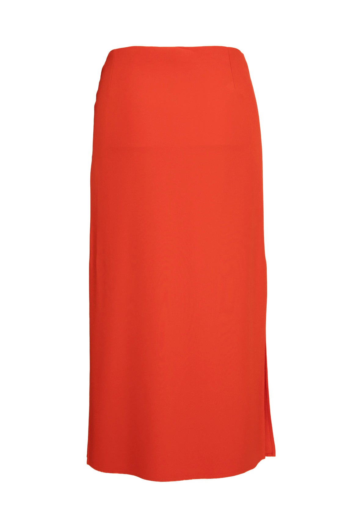 GAUCHERE Orange High Neck Top & Midi Skirt Set