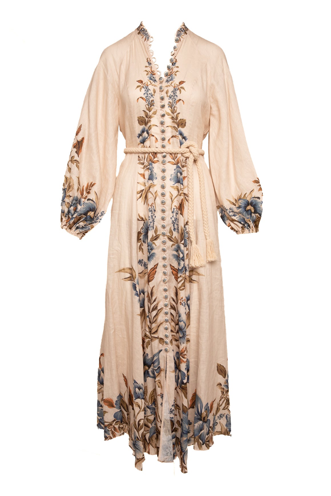 ZIMMERMAN Floral Print Button Front Maxi Dress (Sz. 2)