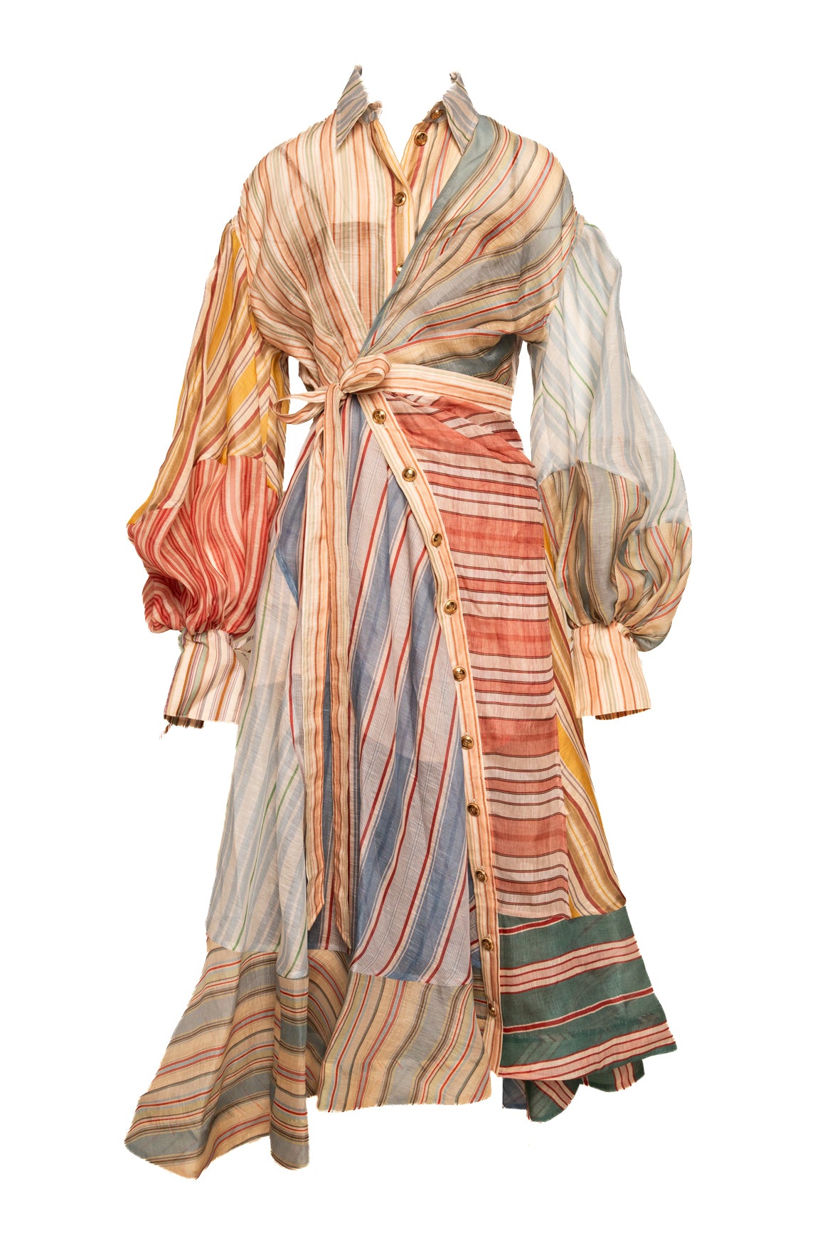 ZIMMERMAN Multi Striped Maxi Dress (Sz. 1)