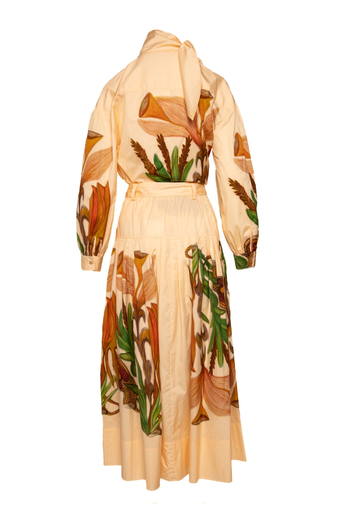 ULLA JOHNSON Botanical Print Blouse and Midi Skirt Set (Sz. 4/6)