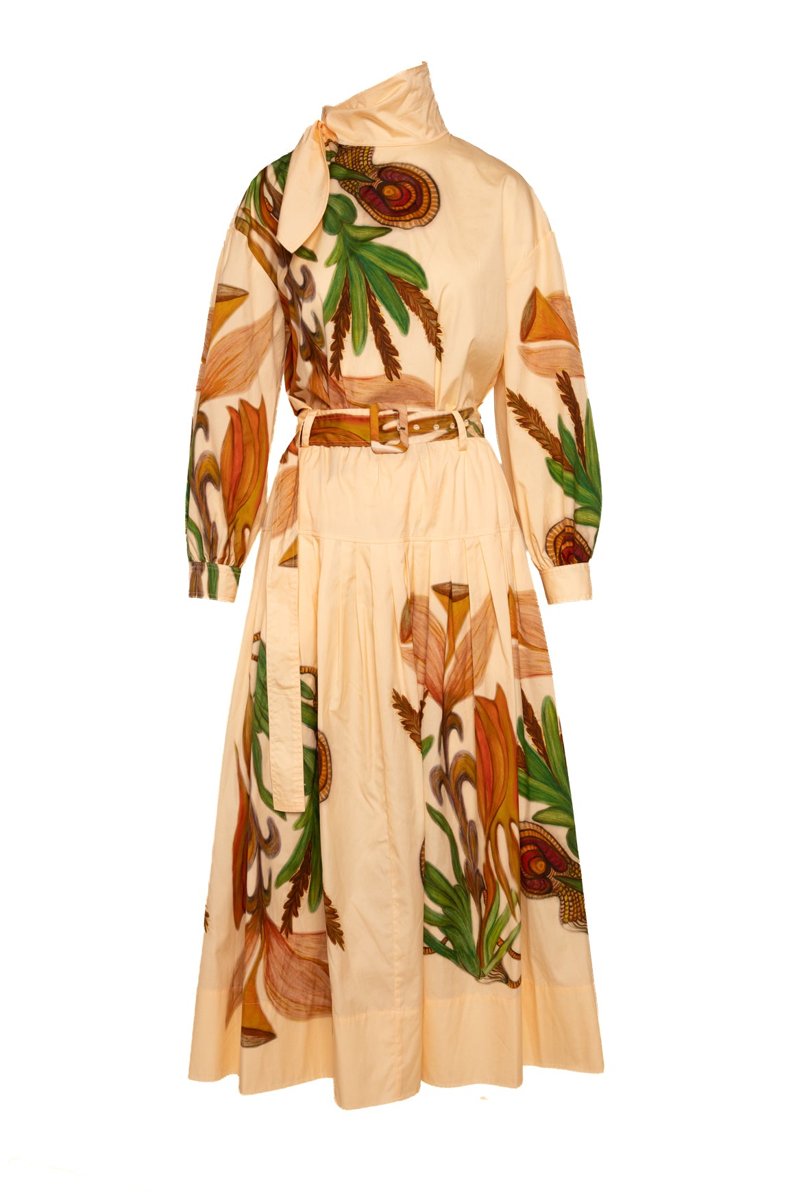 ULLA JOHNSON Botanical Print Blouse and Midi Skirt Set (Sz. 4/6)