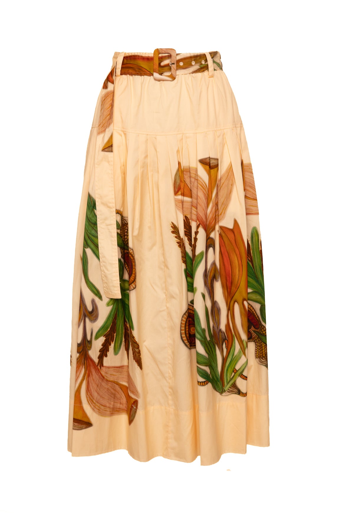 ULLA JOHNSON Botanical Print Blouse and Midi Skirt Set (Sz. 4/6)