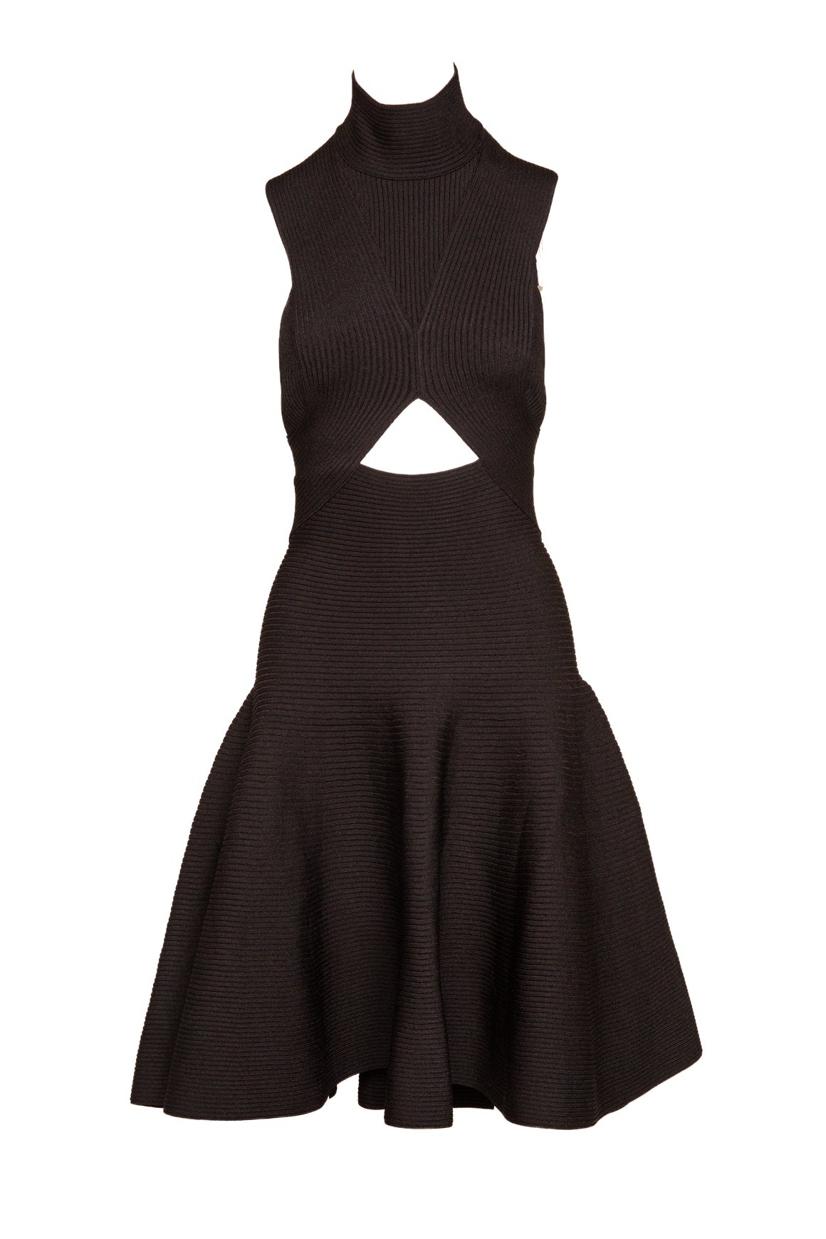ALAIA Black Knit Cut Out Circle Midi Dress (Sz. 42/6)