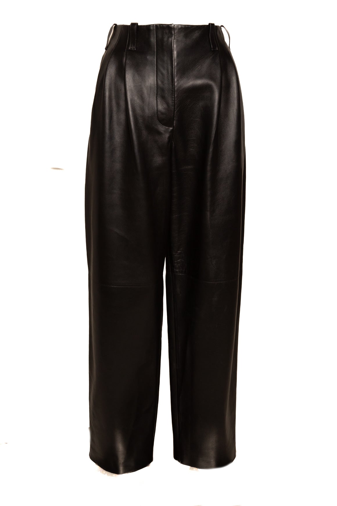 GIVENCHY Black Leather Vest & Trousers (Sz. 42/40)