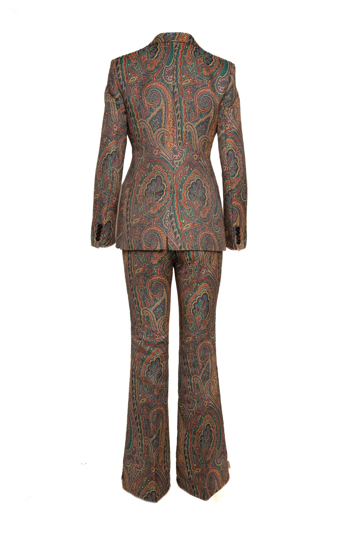 ETRO Paisley Jacquard Blazer & Flare Pant Suit (Sz. 4)