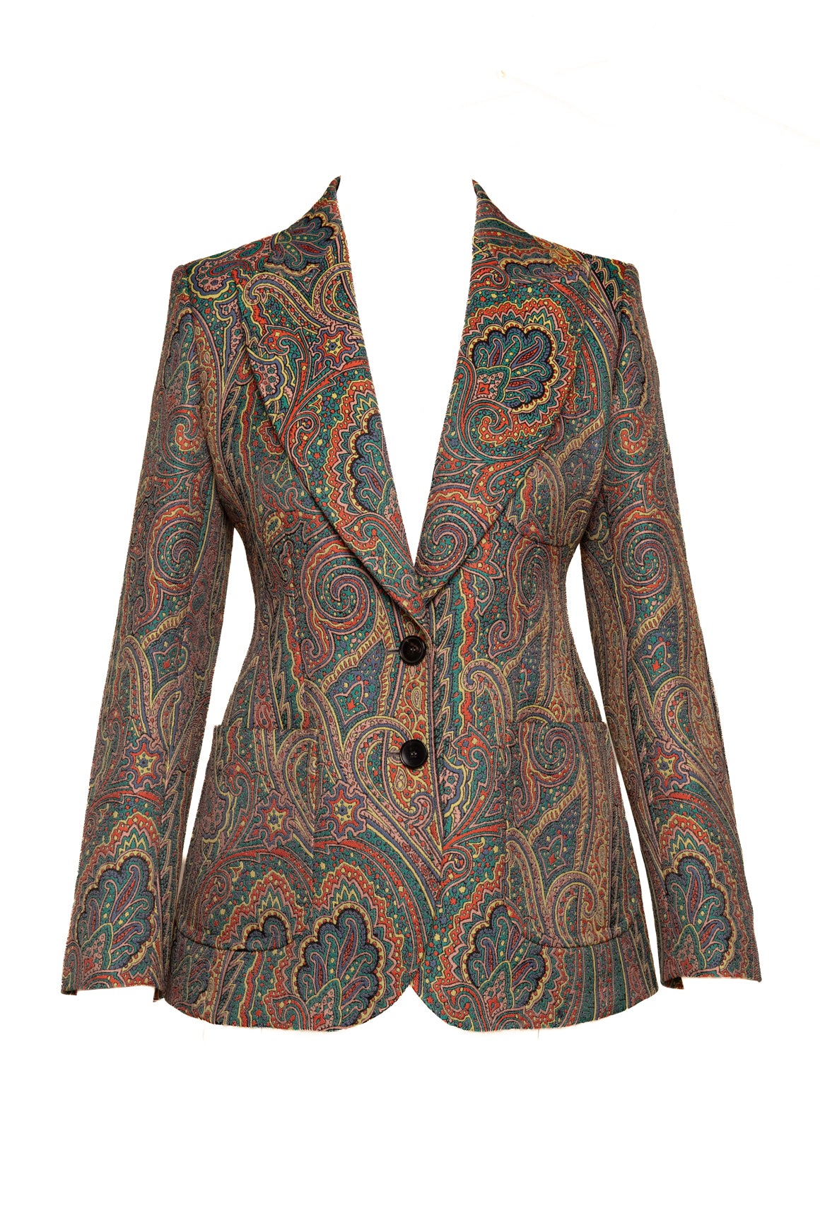 ETRO Paisley Jacquard Blazer & Flare Pant Suit (Sz. 4)