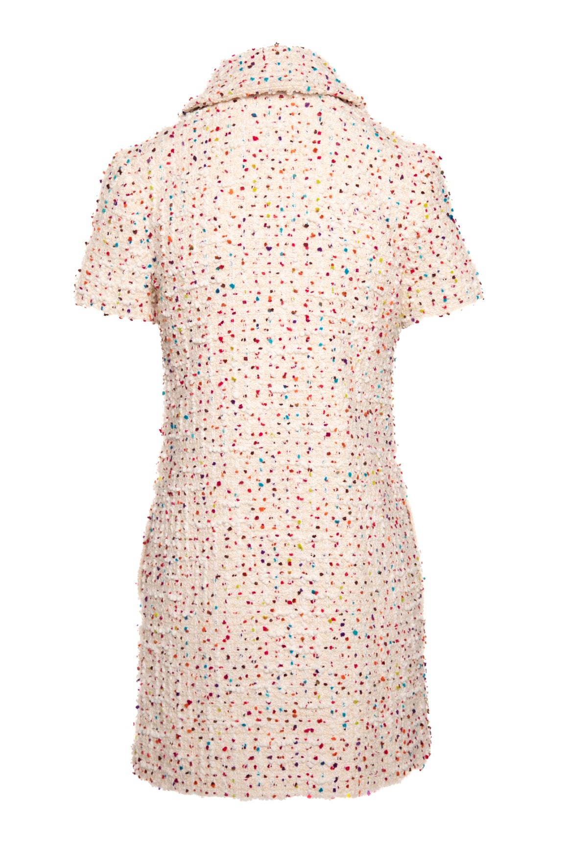 VALENTINO Cream/Rainbow Tweed Dress (Sz. XS)
