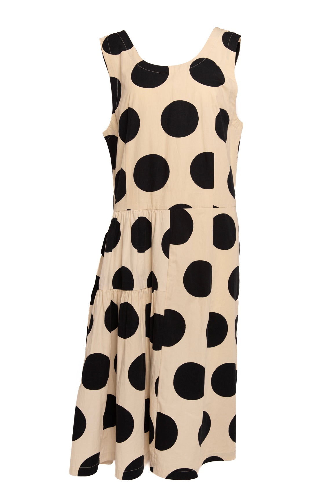 MARNI Cream & Black Polka Dot Dress (Sz. L)