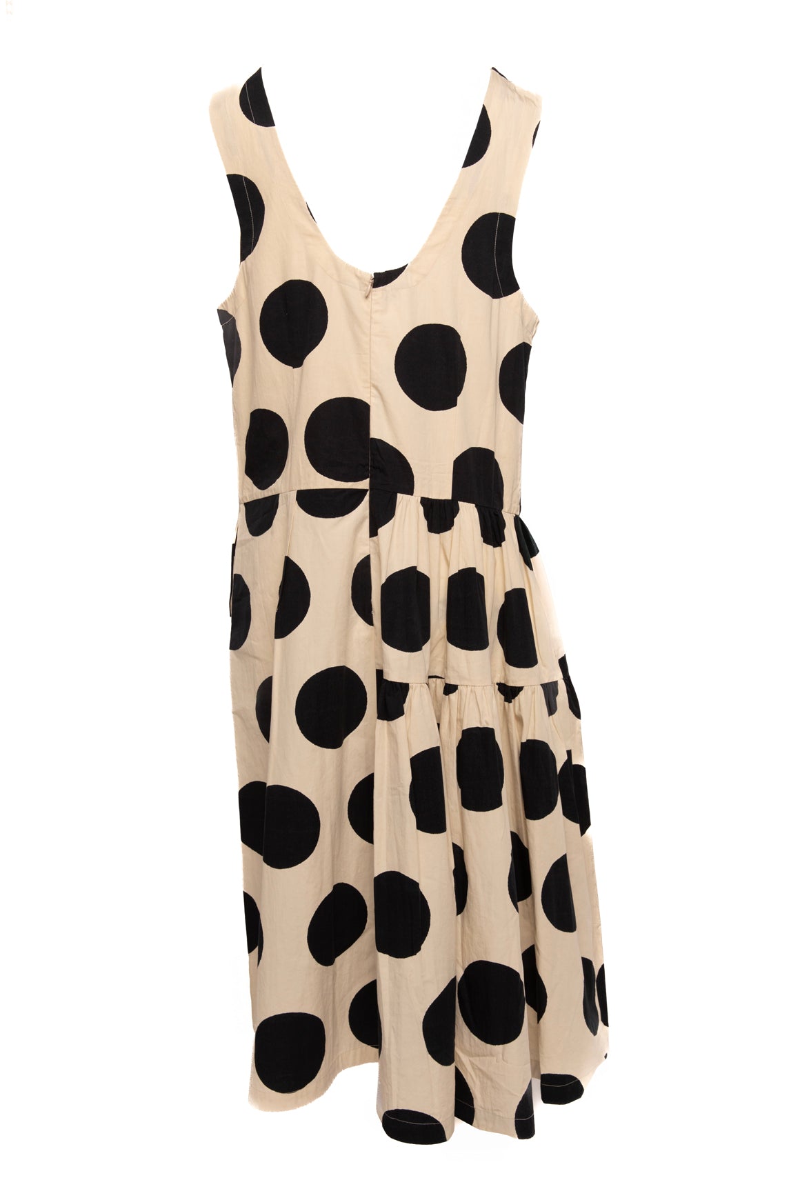 MARNI Cream & Black Polka Dot Dress (Sz. L)