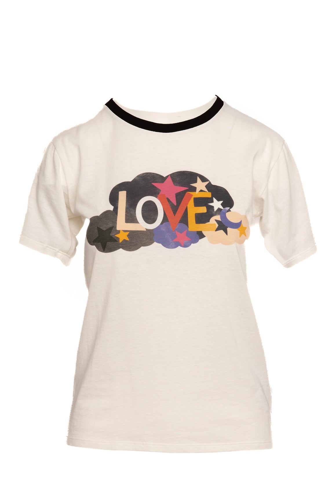 SAINT LAURENT Graphic Ringer Tee (Sz. XS)