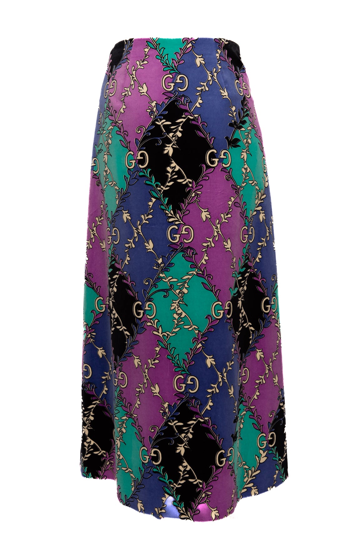 GUCCI Velvet GG Maxi Skirt (Sz. XS)