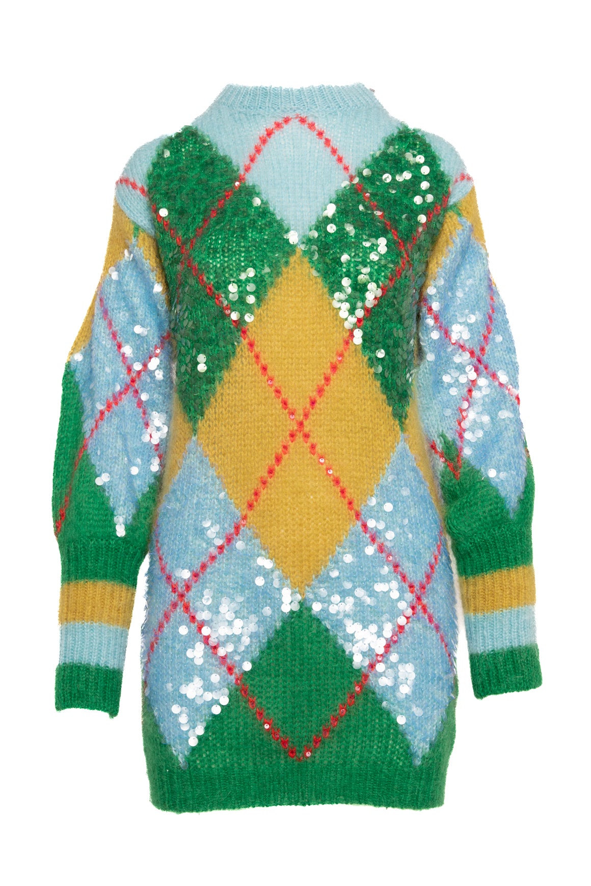 GUCCI Sequin Argyle Sweater Dress (Sz. XXS)