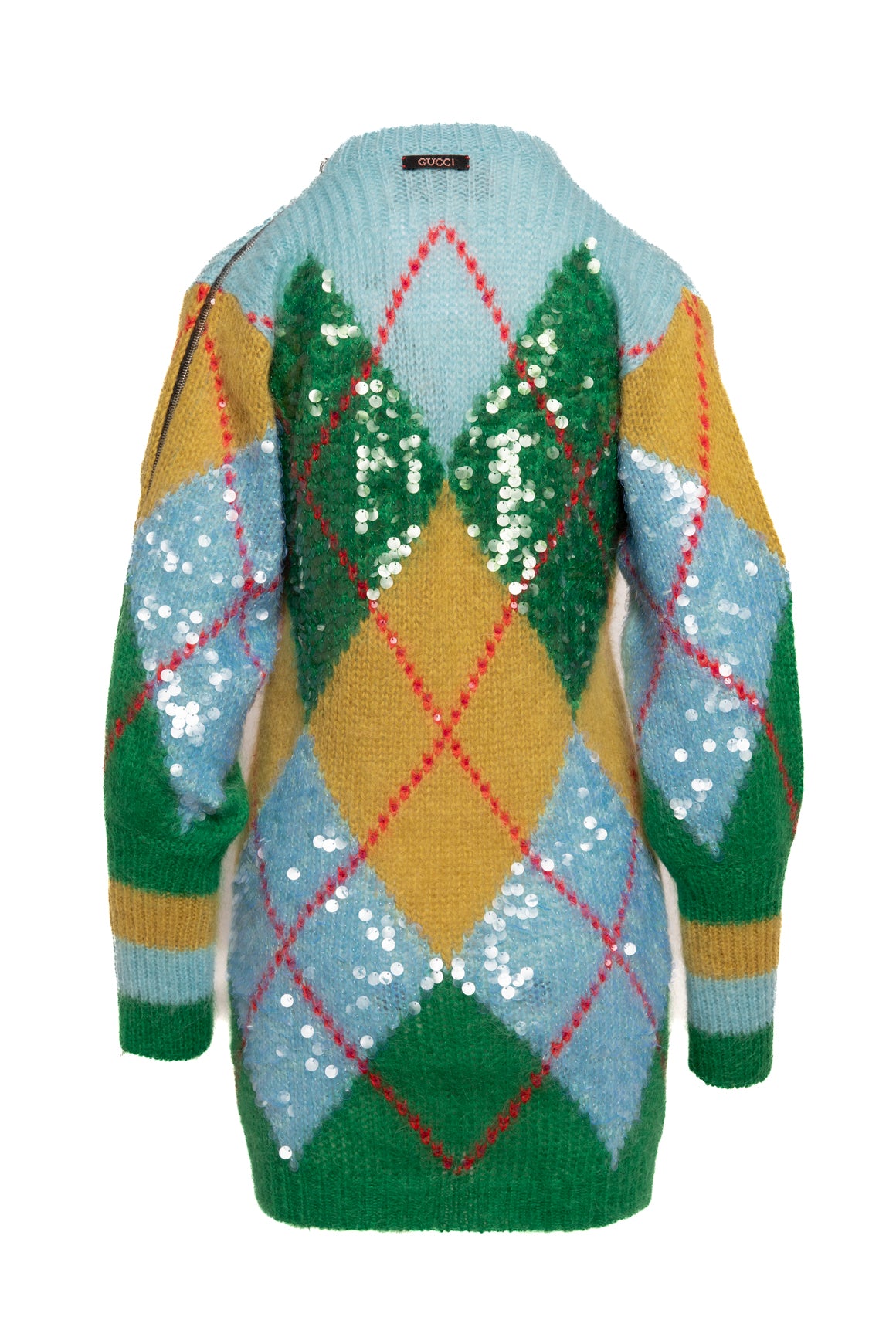 GUCCI Sequin Argyle Sweater Dress (Sz. XXS)