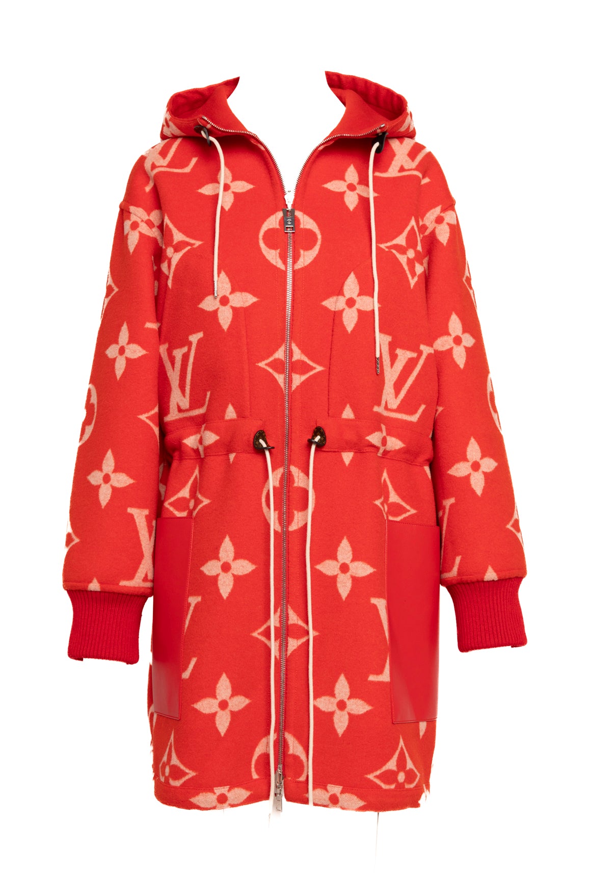 LOUIS VUITTON Monogram Wool and Silk Reversible Coat