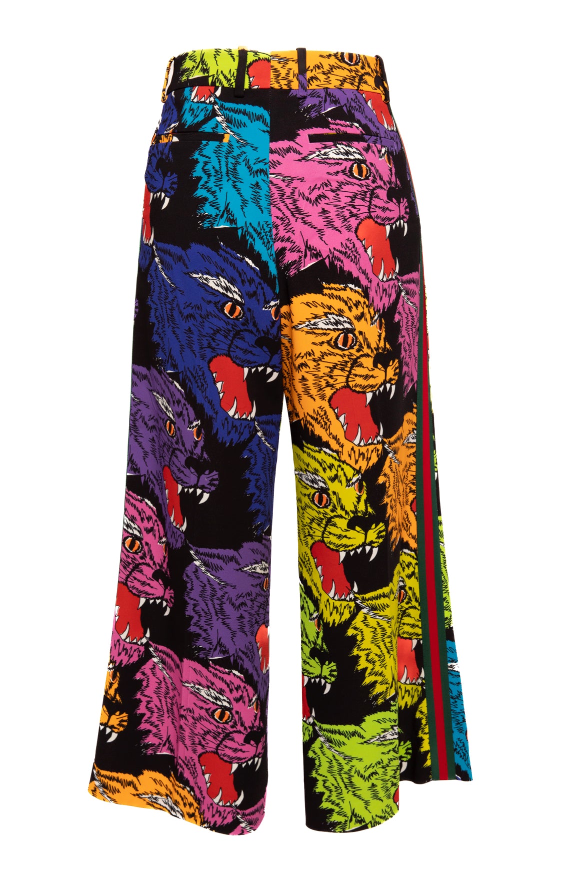 GUCCI Multi-Color Cat Print Trousers (Sz. S)