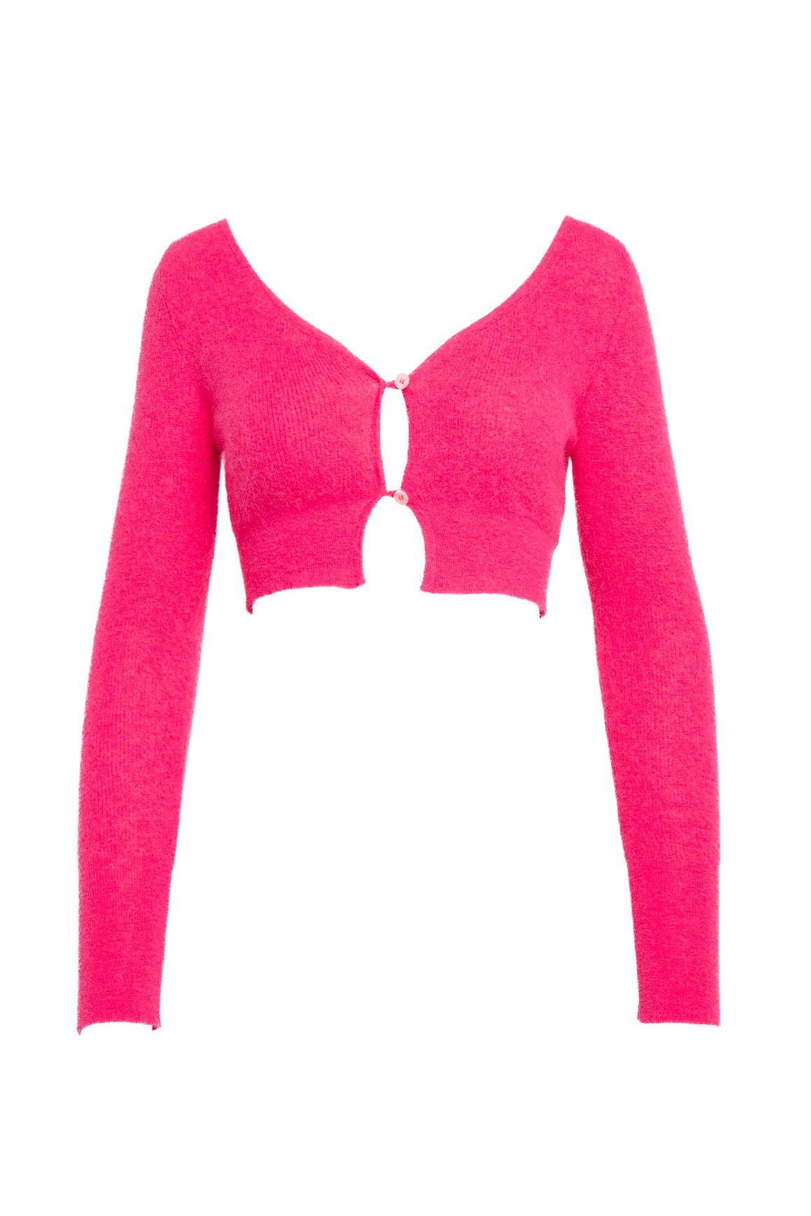 JACQUEMUS Pink Cropped Cardigan (Sz. XS)