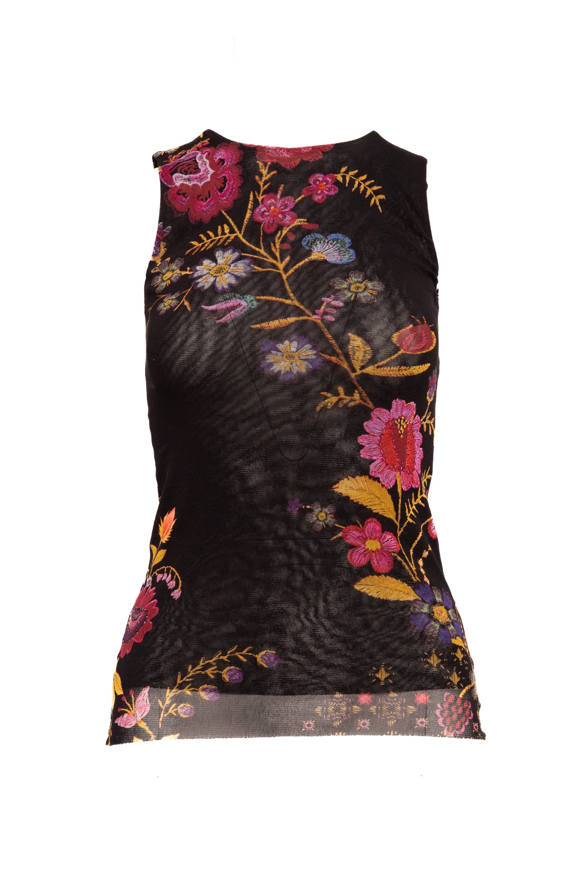 FUZZI Floral Mesh Top (Sz. XS)
