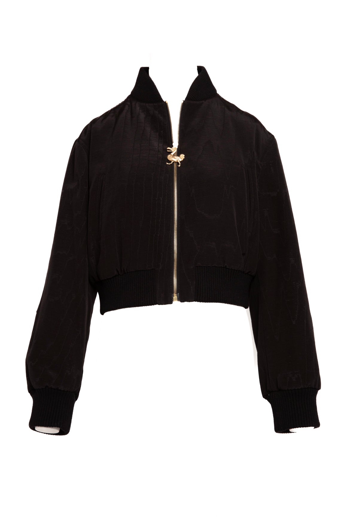 LOEWE Black Cropped Bomber (Sz. S/M)