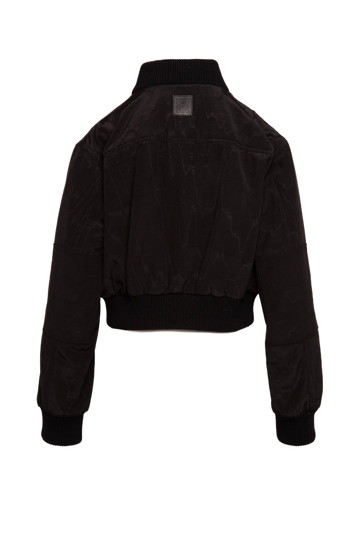 LOEWE Black Cropped Nylon Bomber (Sz.42/6)