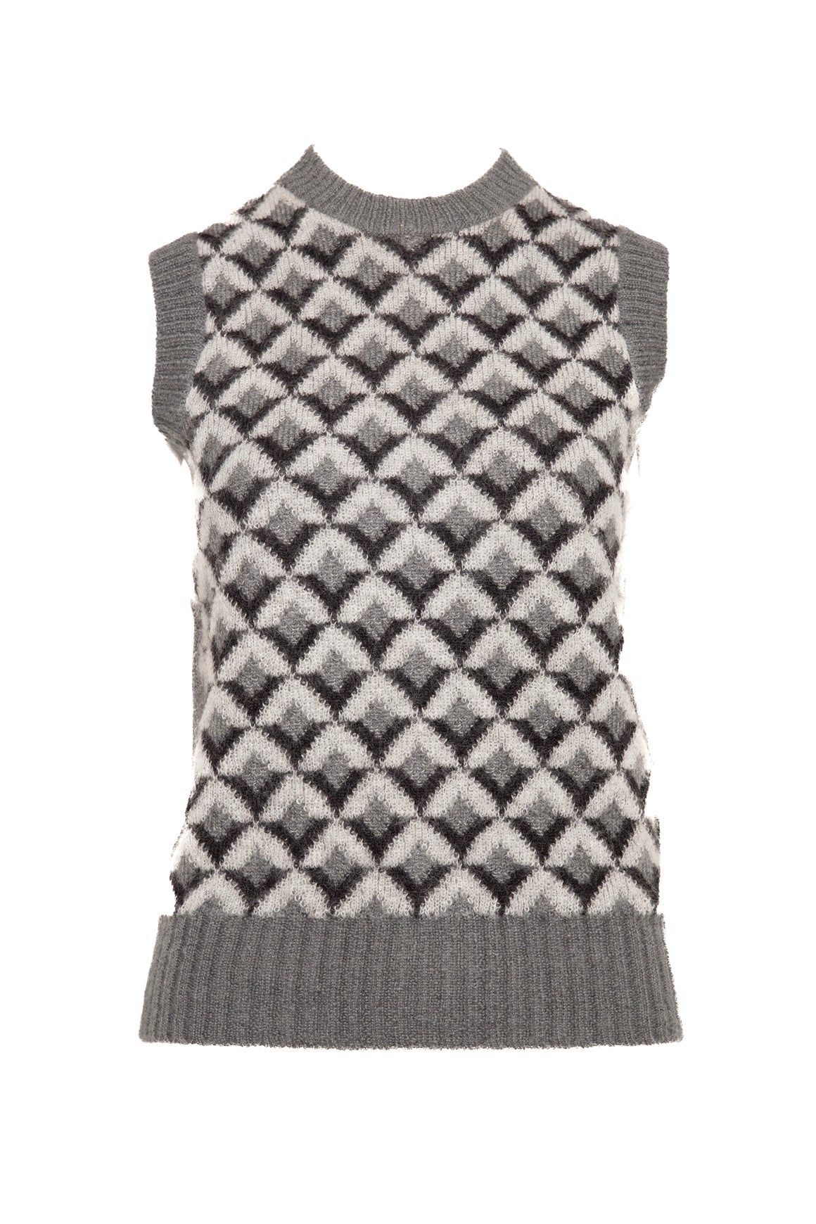 GUCCI Grey Geometric Vest Top (Sz. S)