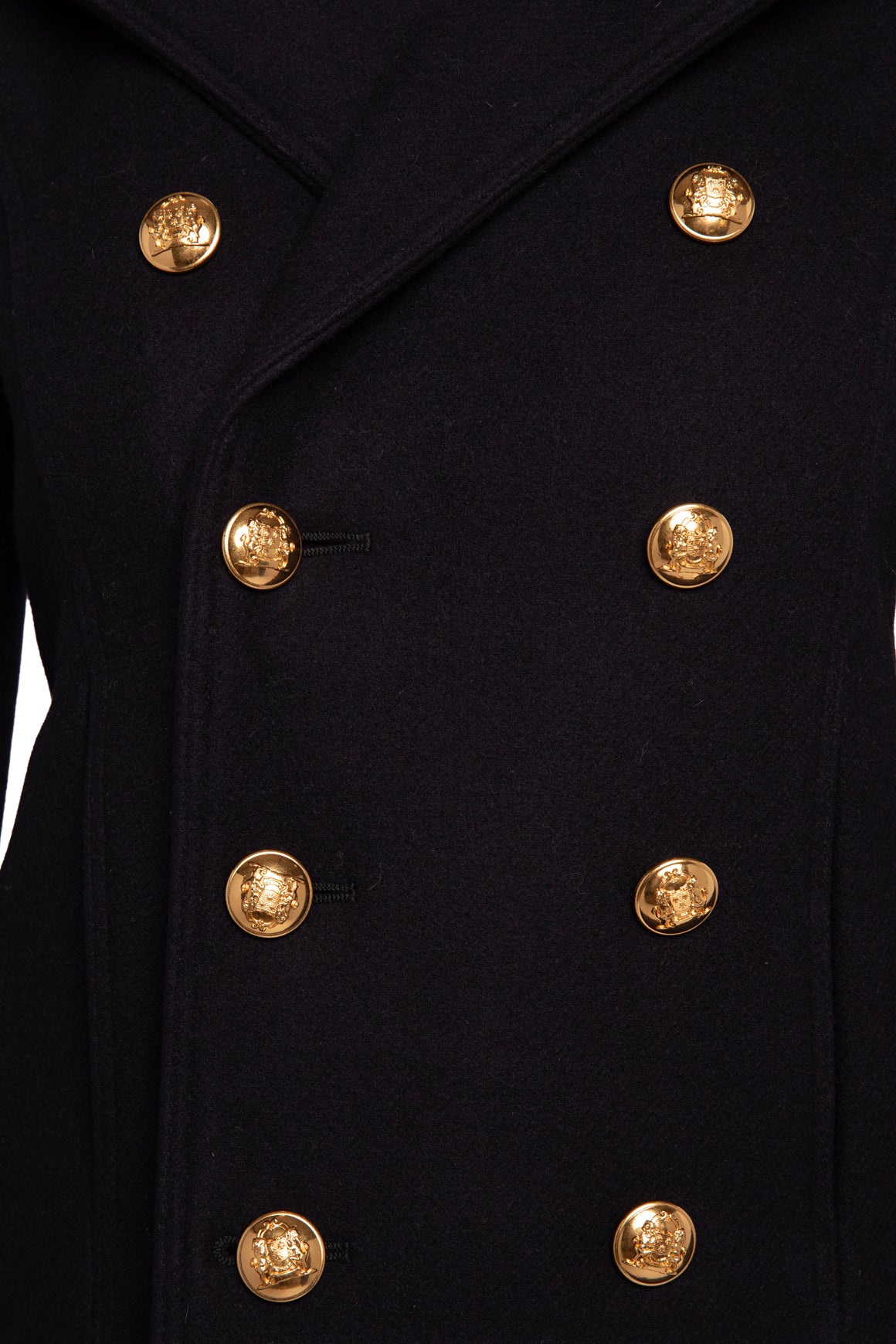 CELINE Navy Crop Coat (Sz. S)