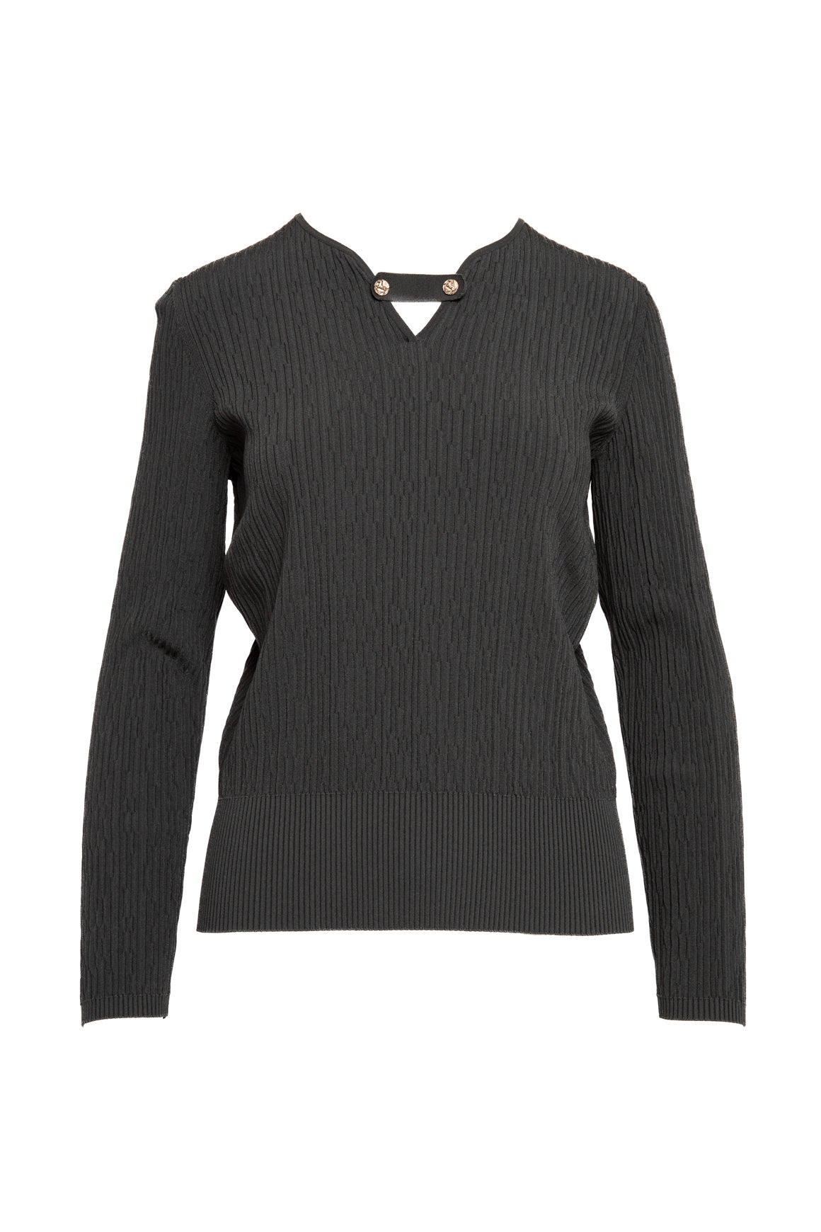 CHANEL Olive Pleated LS Top (Sz. 4/6)