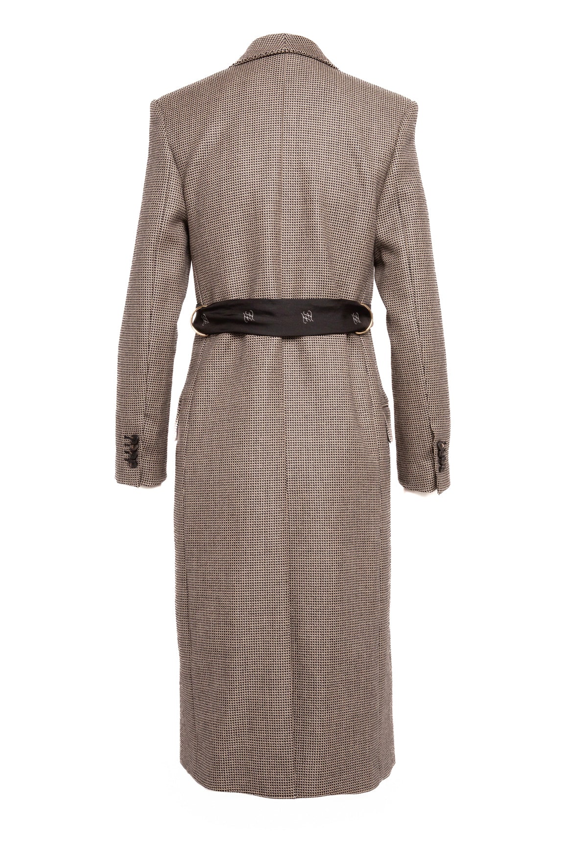 FENDI Black/Brown Belted Coat (Sz. 40)