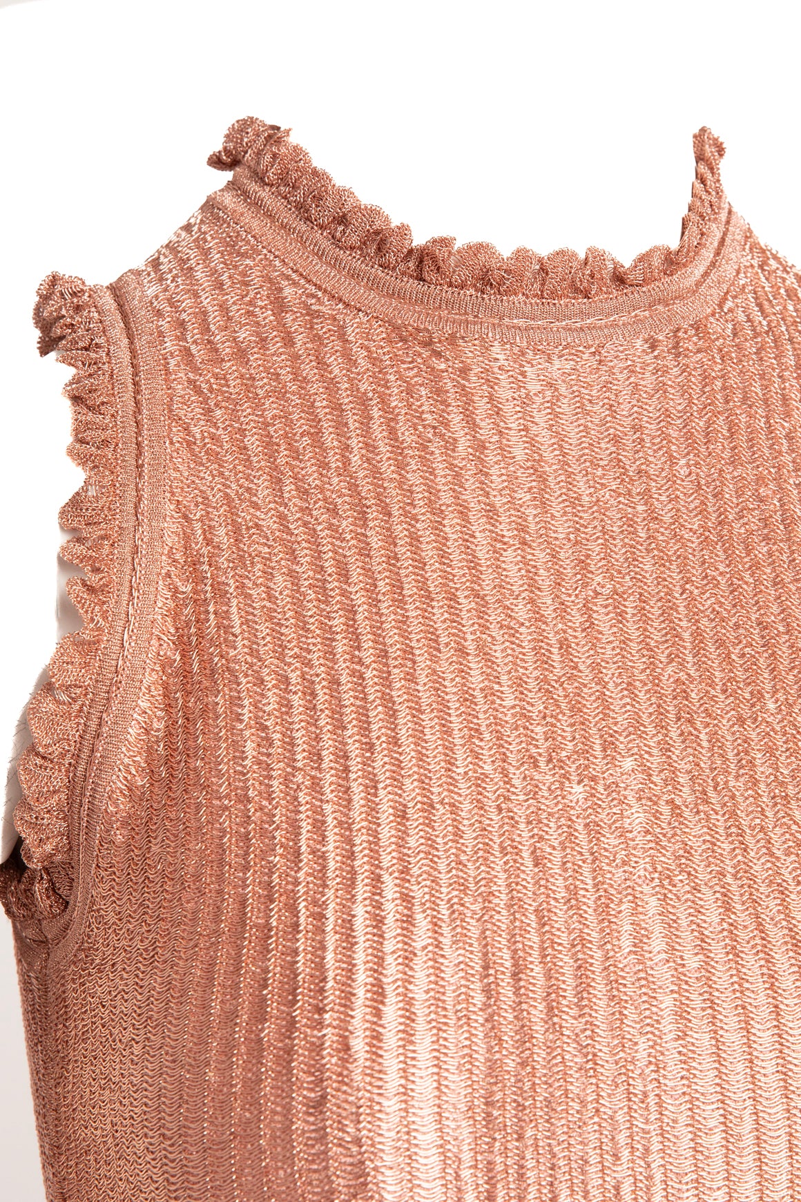 ALEXANDER MCQUEEN Metallic Tencel Knit Dress (Sz. M)