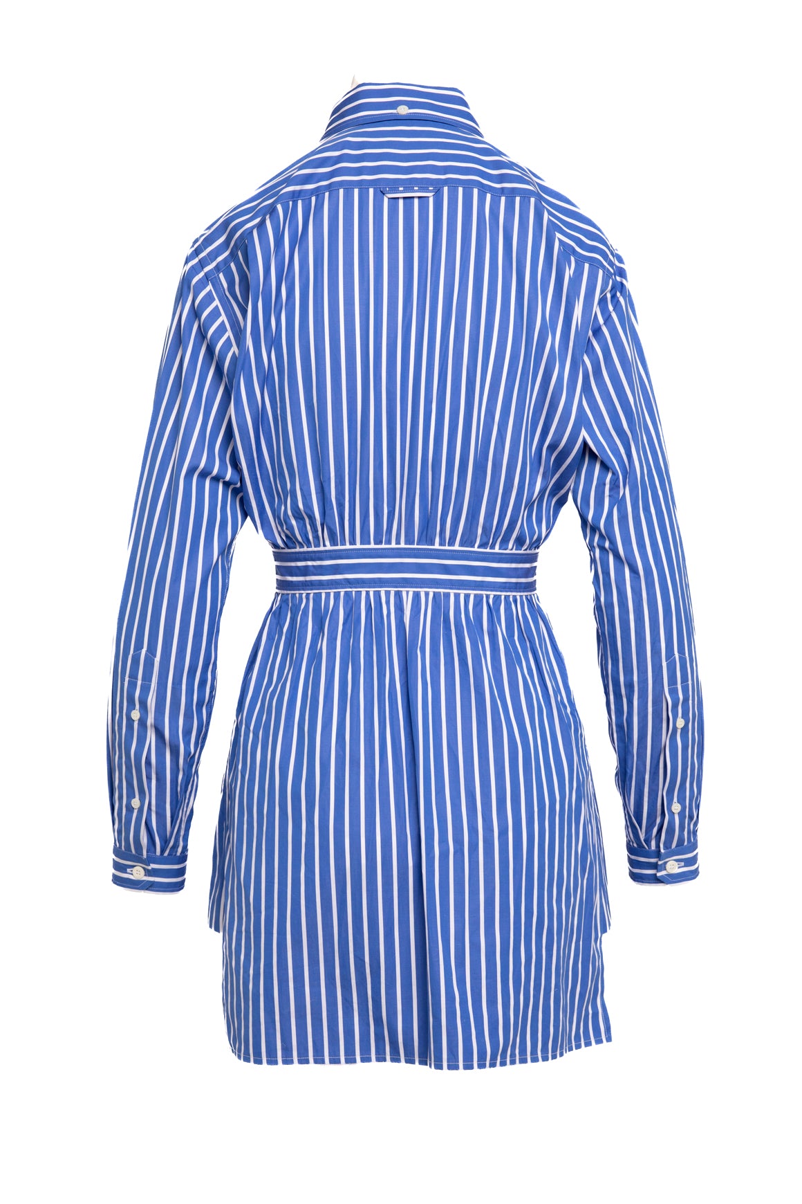 PRADA Blue/White Striped LS Blouse (Sz. S)
