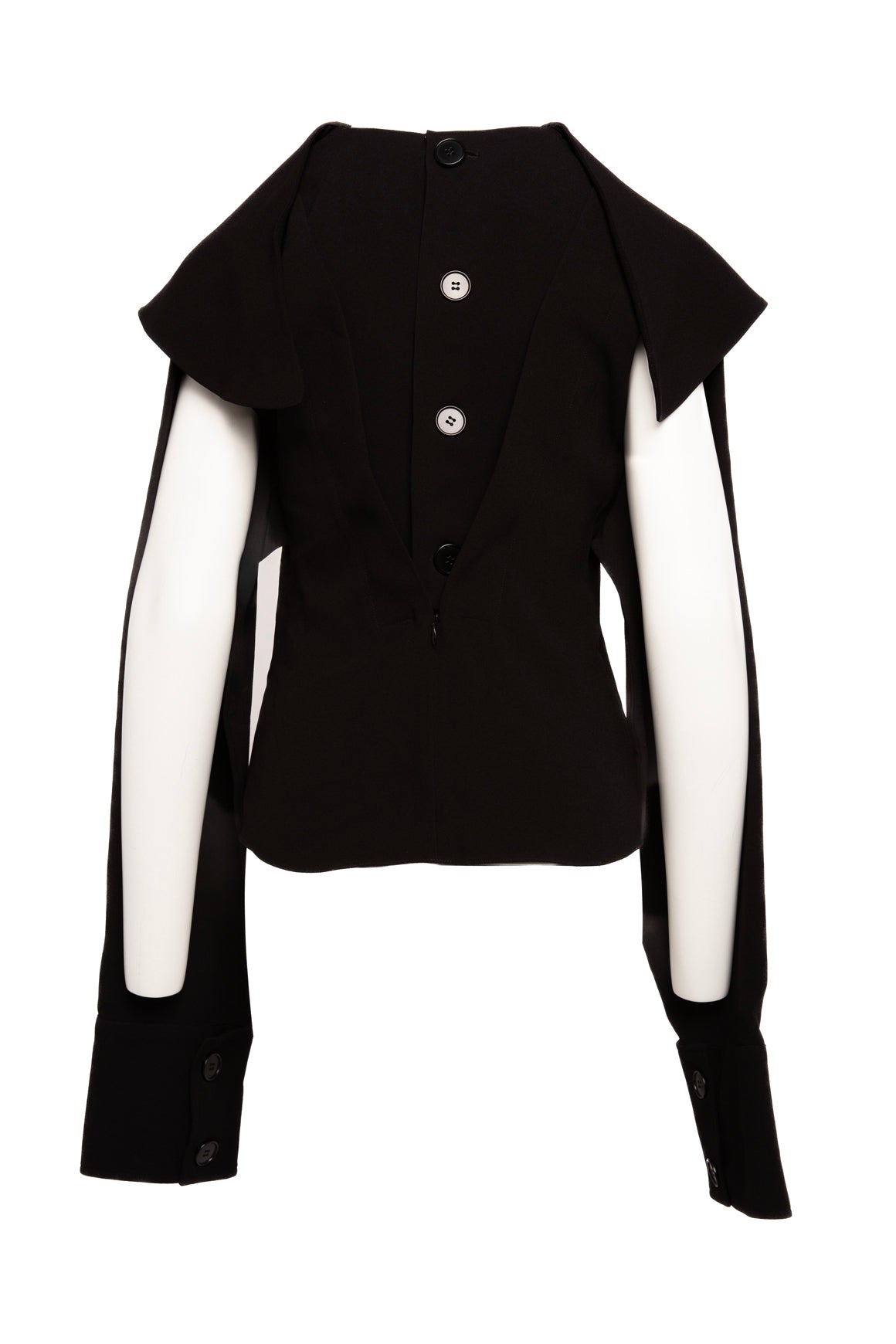 JWANDERSON Black Deconstructed LS Blouse (Sz. S)