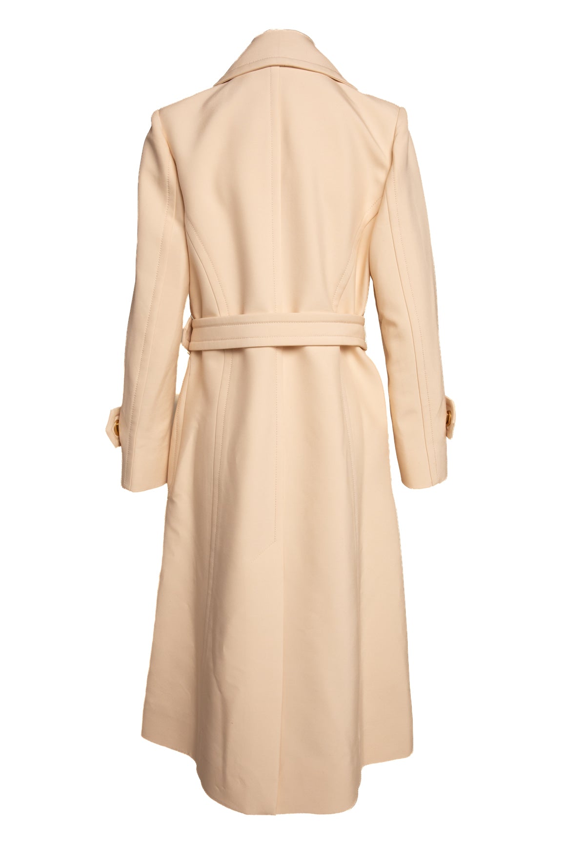 ZIMMERMANN Cream Wool Moon Face Belted Coat (Sz. 3/L)