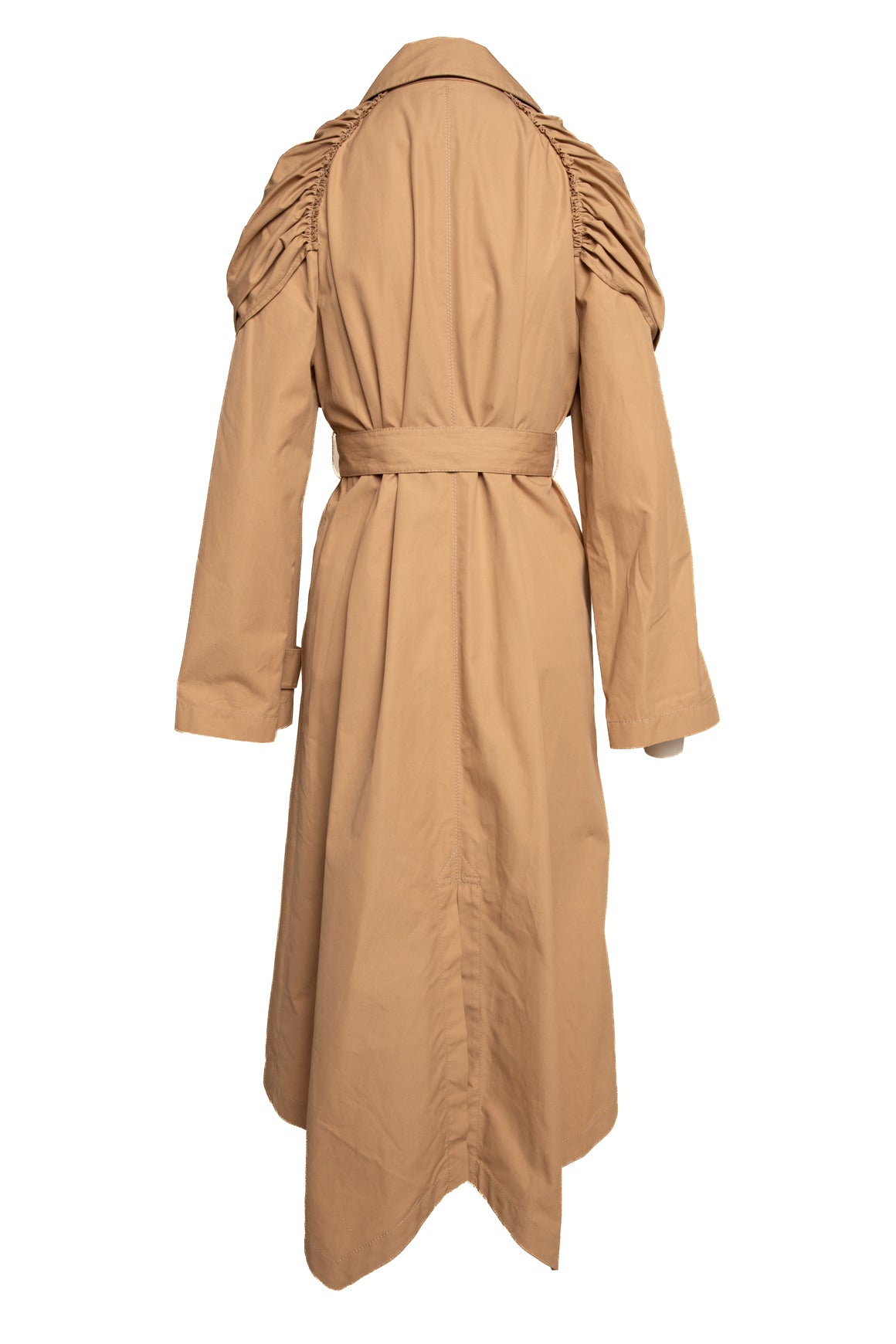LOEWE Khaki Cinch Mid Longline Trench Jacket (Sz. 38/2)
