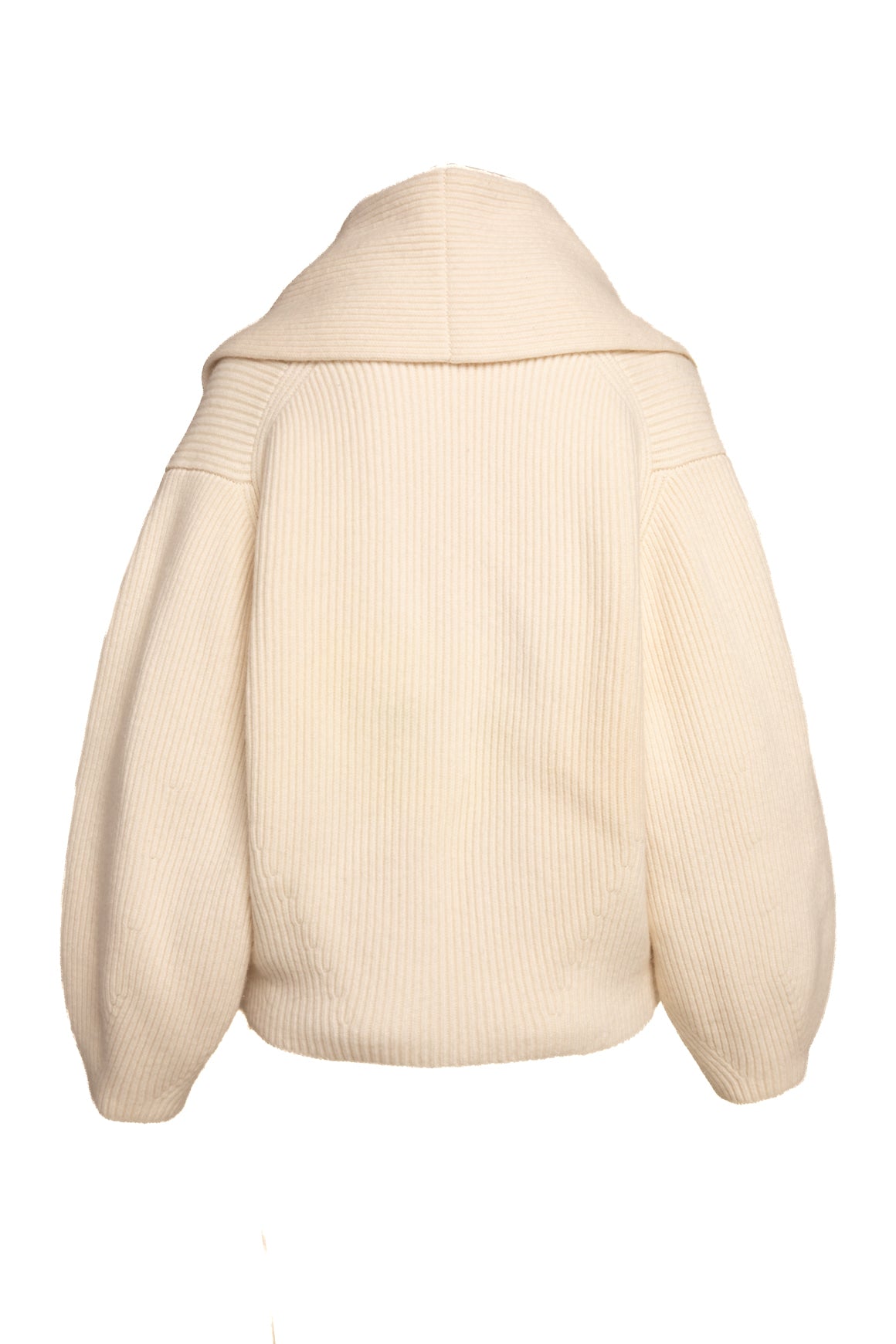 TOTEME Cream Knit Fold Over Cardigan (Sz. XS)