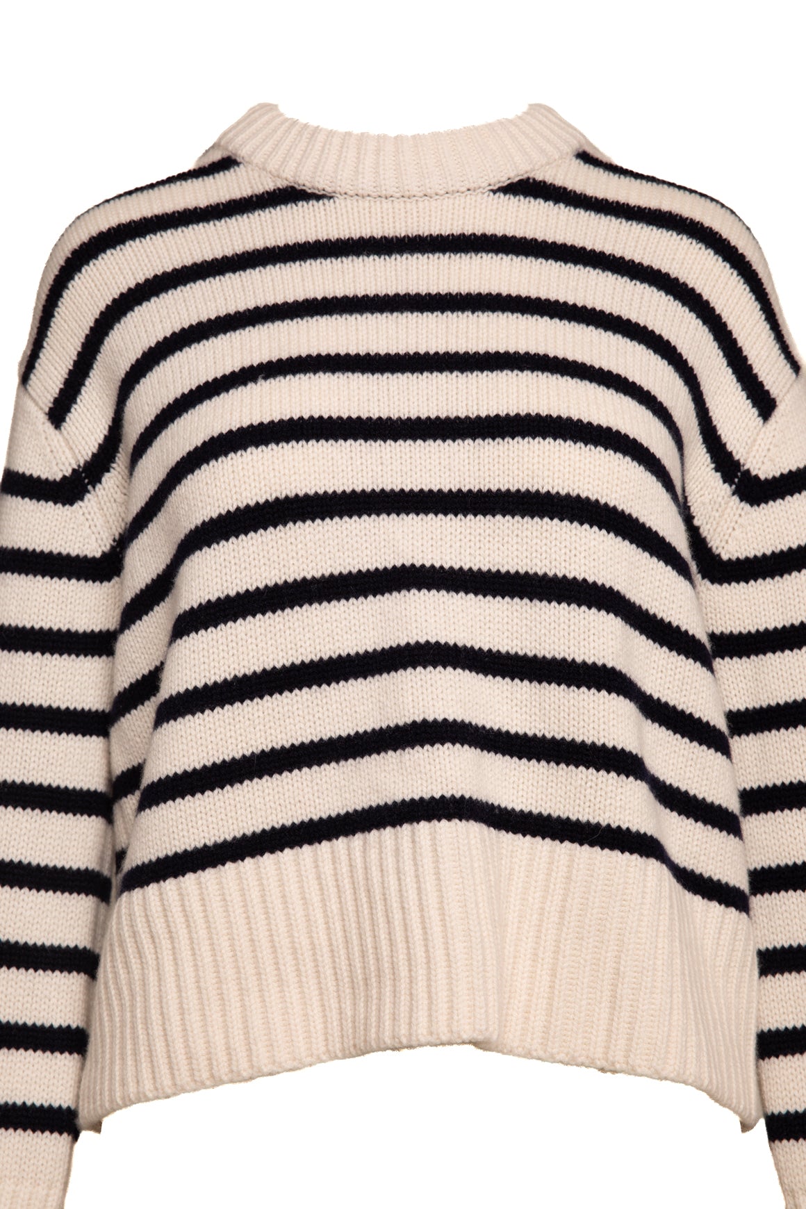 LISA YANG Navy Striped Cashmere Sweater (Sz. 0)