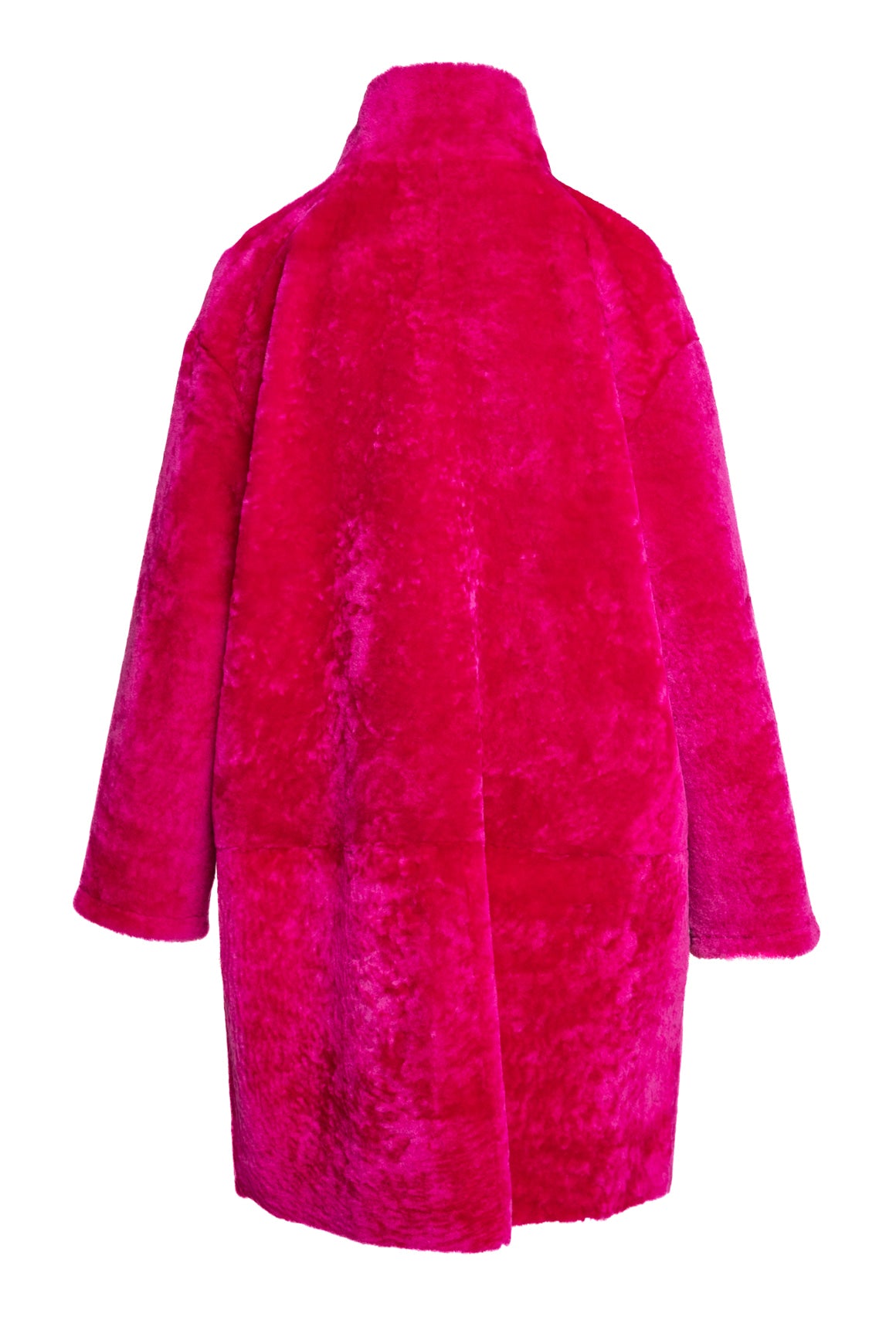 Pink Genuine Fur Mink Pocket Longline Coat (Sz. OS)